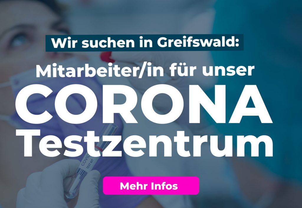 Jobangebot Corona Testzentrum Greifswald